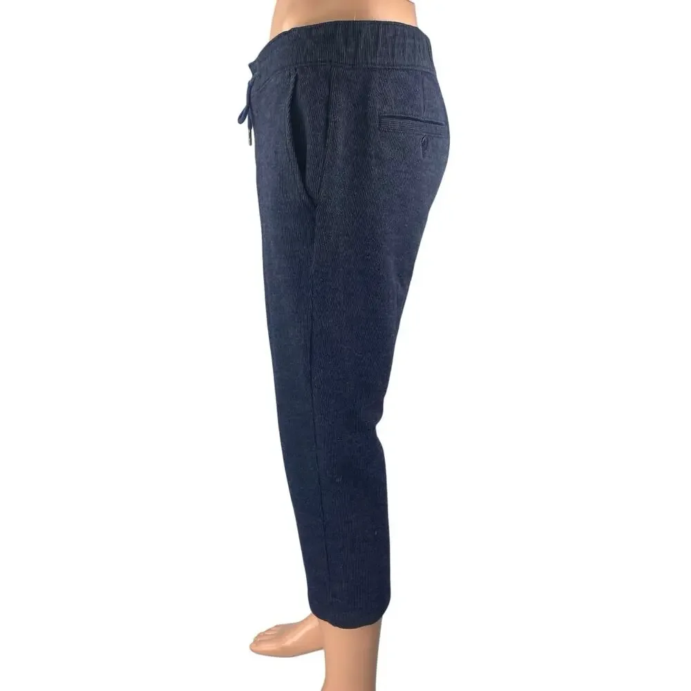 Tommy Hilfiger Men's Blue Corduroy Tapered Slim Fit Cropped Sweat Pants Size 32
